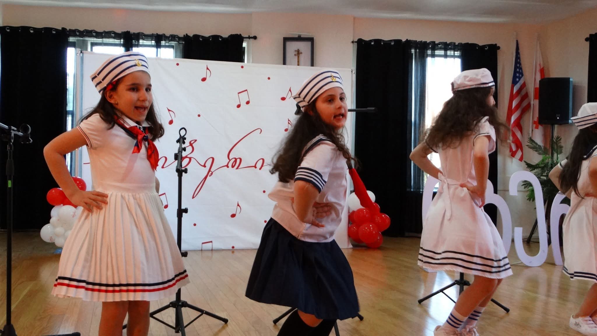 Choreographed number in sailor costumes